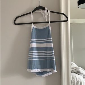Blue and White Brandy Halter Top